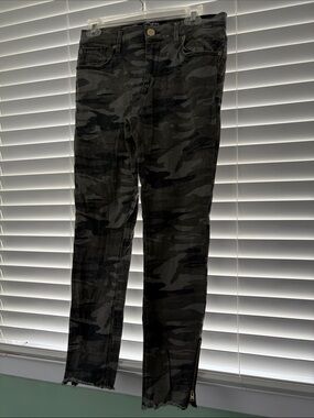 Express Gray & Black Camo Skinny Jeans